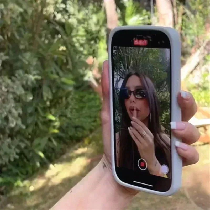 Custodia per telefono in silicone Rhode con scatola per iPhone 16, 15, 14, 13, 12 Pro Max Plus, custodia portatile per lucidalabbra e rossetto.