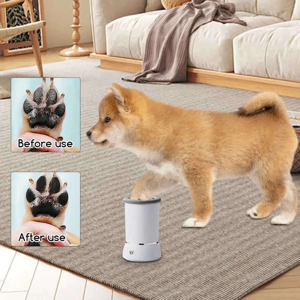 Lavazampe elettrico per animali domestici, automatico, per la pulizia delle zampe di animali domestici, portatile, veloce, silenzioso, per cani e gatti.