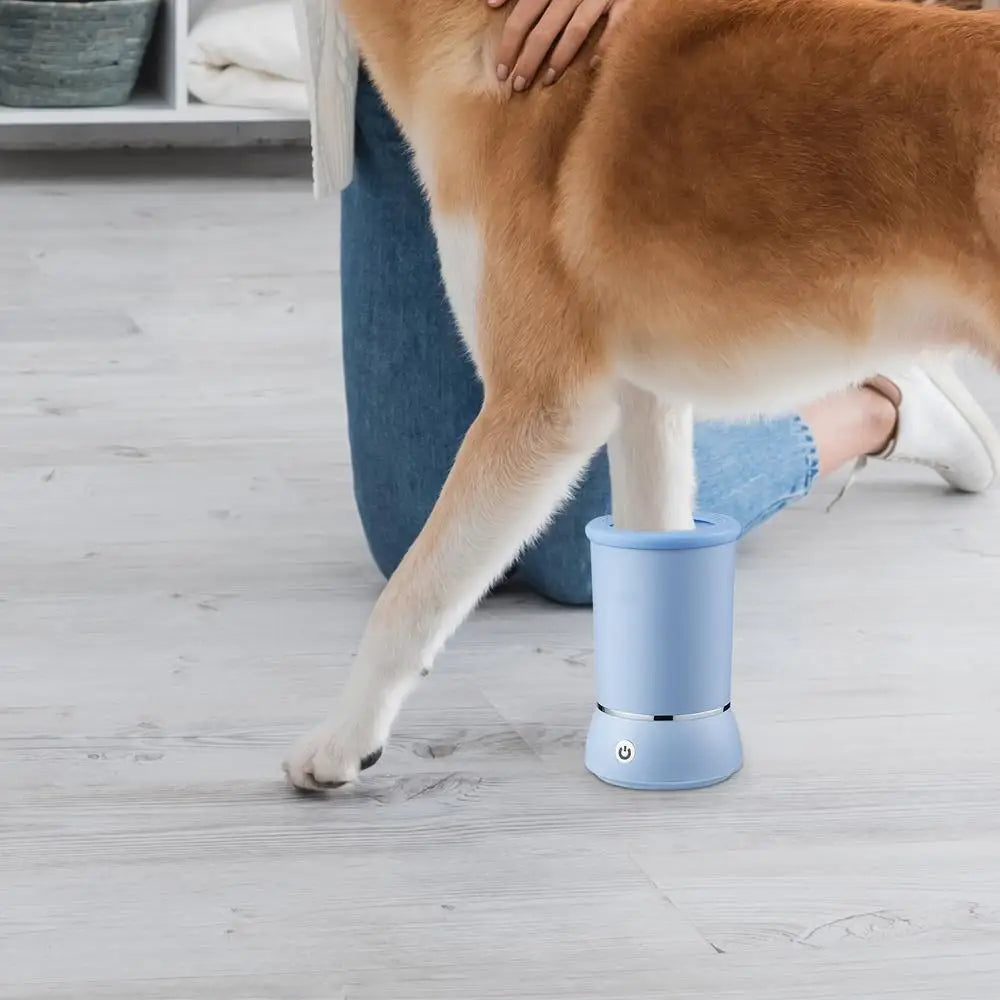 Lavazampe elettrico per animali domestici, automatico, per la pulizia delle zampe di animali domestici, portatile, veloce, silenzioso, per cani e gatti.