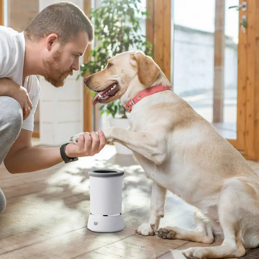 Lavazampe elettrico per animali domestici, automatico, per la pulizia delle zampe di animali domestici, portatile, veloce, silenzioso, per cani e gatti.
