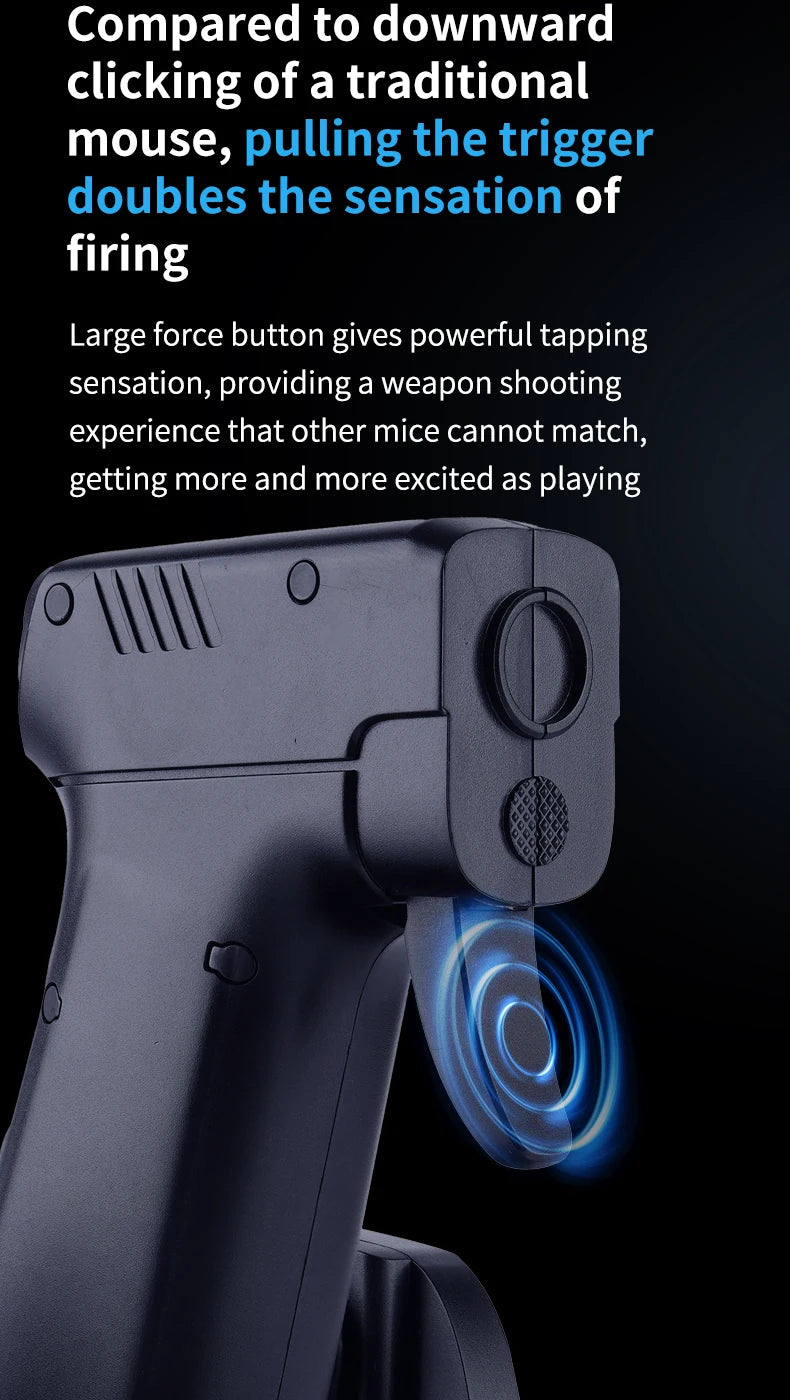 Gun Style Gaming Mouse FPS Game OrionTime L24 Vertical Handle Grip Wired Peripherals Pc Custom Gamer Accessories Shooting Mice