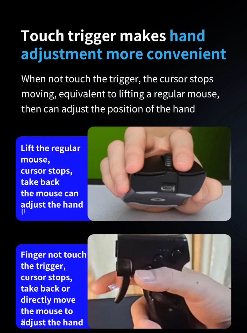 Gun Style Gaming Mouse FPS Game OrionTime L24 Vertical Handle Grip Wired Peripherals Pc Custom Gamer Accessories Shooting Mice