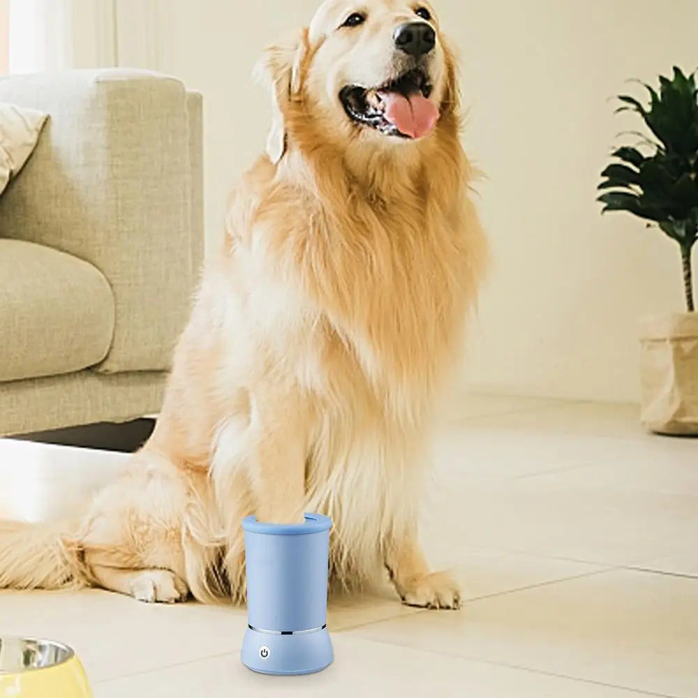 Lavazampe elettrico per animali domestici, automatico, per la pulizia delle zampe di animali domestici, portatile, veloce, silenzioso, per cani e gatti.